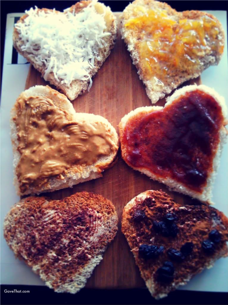 Heart shaped tea sandwiches in toasted coconut sun butter and apple butter and toasted cinnamon recipes enclosed