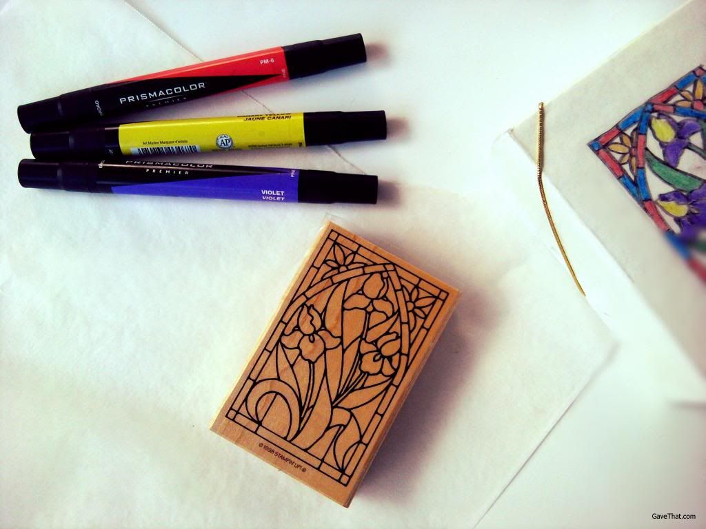 What you will need to make your own quick stained glass wrapping paper