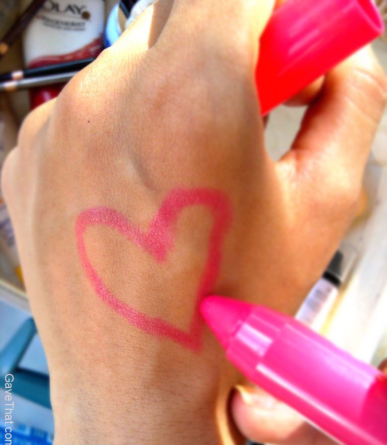 Revlon Just Bitten Kissable balm stain in Sweetheart on my hand review