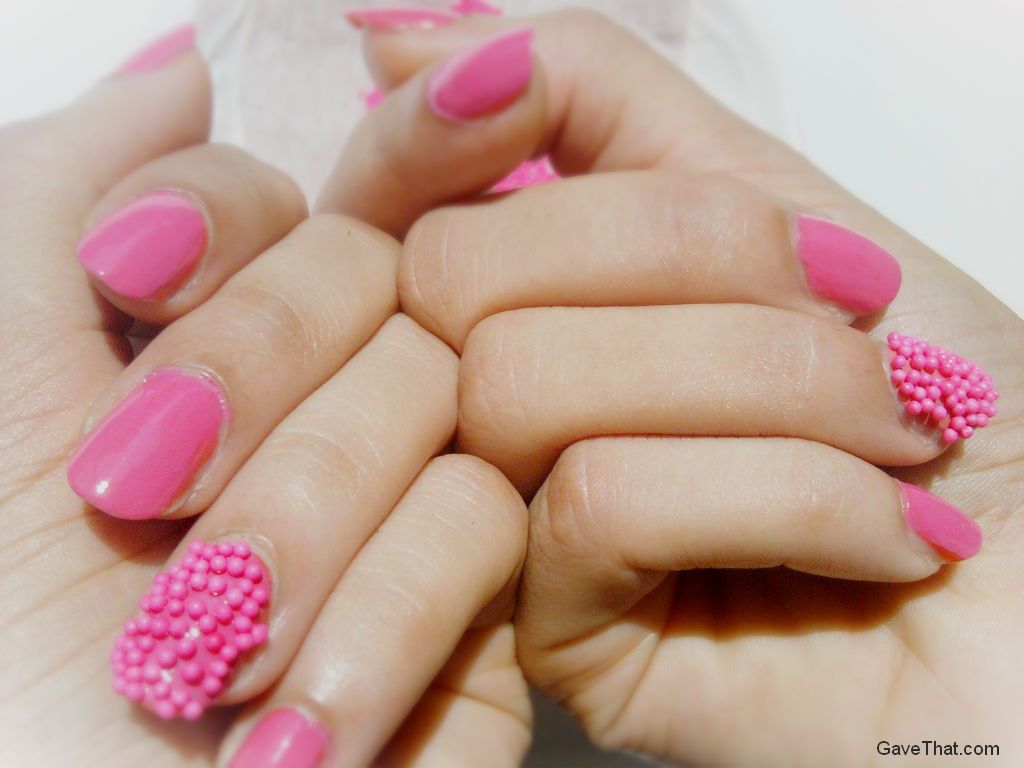 Girls weekend and favor idea Nonpareils or Caviar fish egg manicure accent nails step by step tutorial
