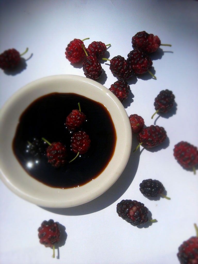 Mulberries and mulberry flavored vinegars