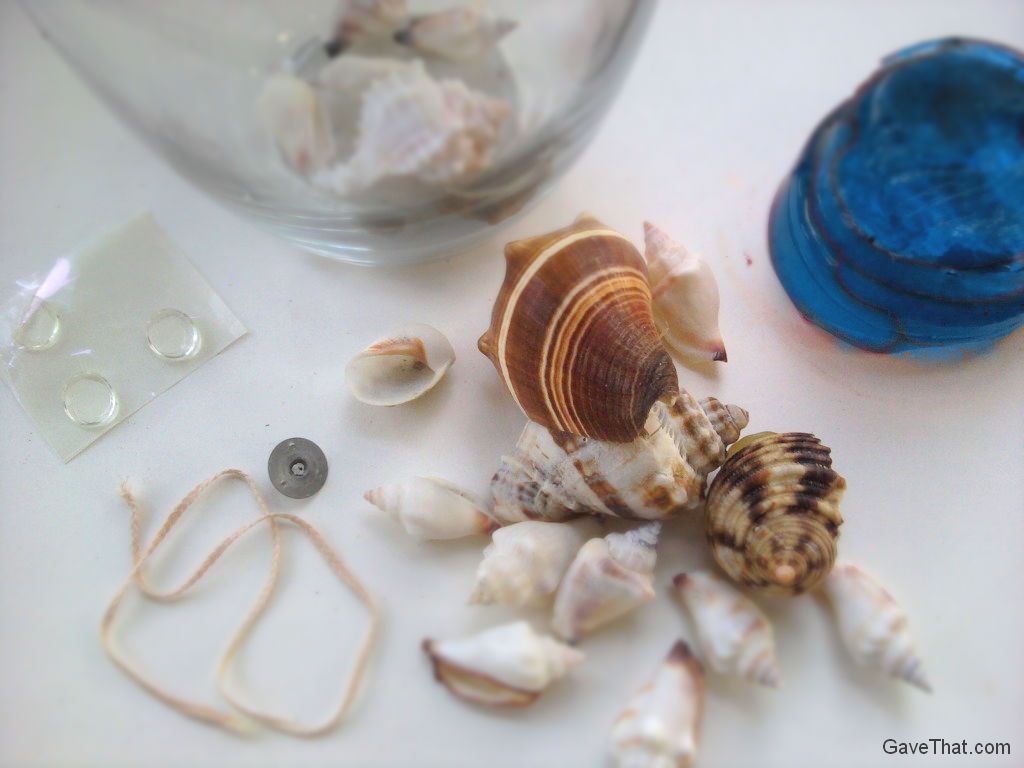 Materials needed to make your own sea shell deep sea candles