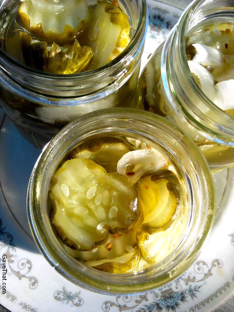 Freshly made Bread and Butter pickles canned today from the garden here is how to make them too homemade gift idea