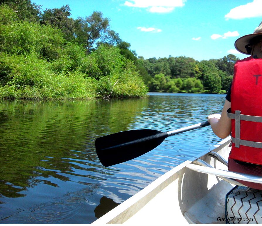 Paddling on the lake