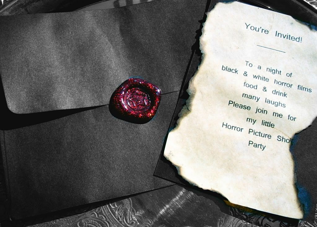 mam for gift blog gave that horror picture show party wax seal invitations