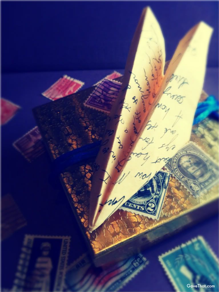mam for gift wrap blog gave that paper airplane love letters and antique postage stamp gifts wrapping