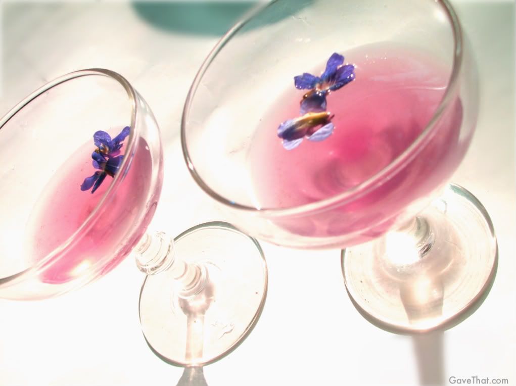 mam for gavethat Liqueur de Violette Champagne cocktails