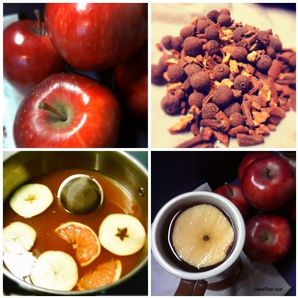 Hot buttered mulled apple cider recipe red apples mulling spice blend tall mulling apple cider orange apple slices mulling spices in heavy pot on stove mug of hot cider with apple slice inside