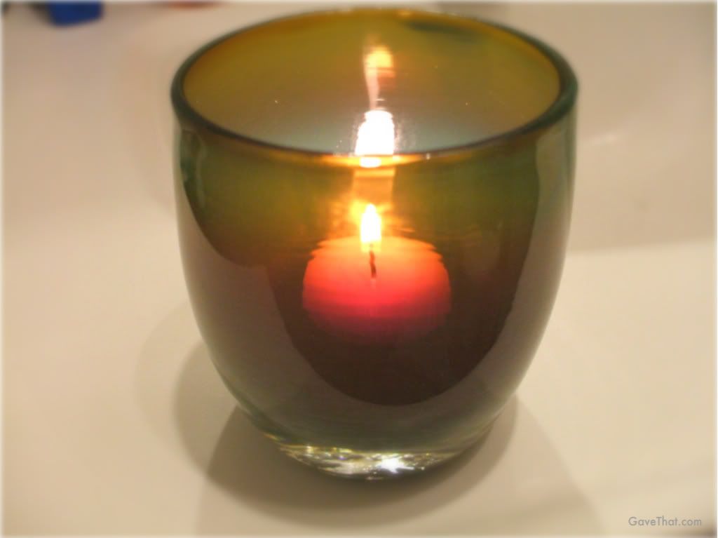 mam gavethat glassybaby glass candle holder