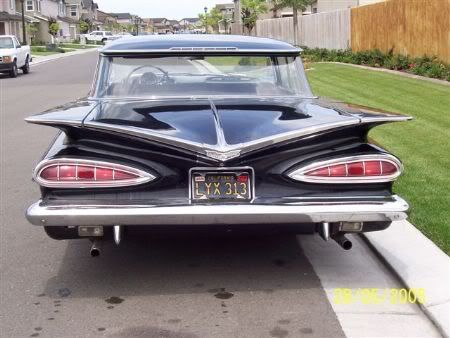 the front of the'59 Dodge Coronet is the rear of the'59 Chevy Impala