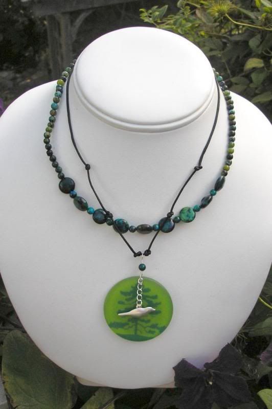Green Resin Tree Project on http://community.making-jewelry.com