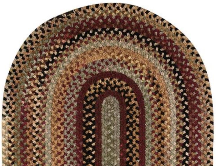 Capel Rugs Soft Cotton Chenille Country Braided Rug Baby S Breath 150 Buttercup - circle christmas rug roblox
