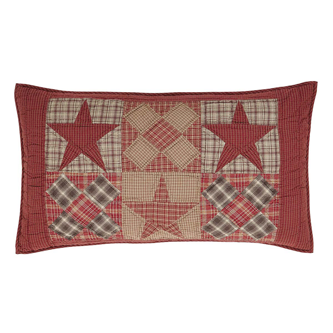 Teton Star Navy Tan Rustic Patchwork Country Bedding Cotton Fabric