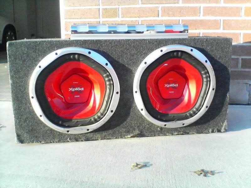 sony xplod 10 inch subwoofer red