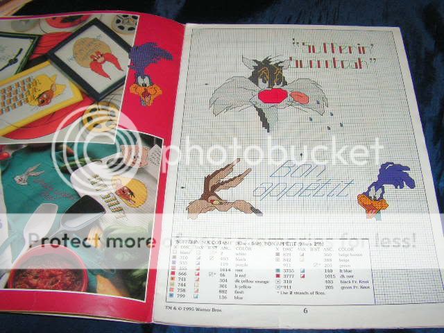 LOONEY TUNES Cross Stitch Patterns Bklt TAZ TWEETY BUGS  