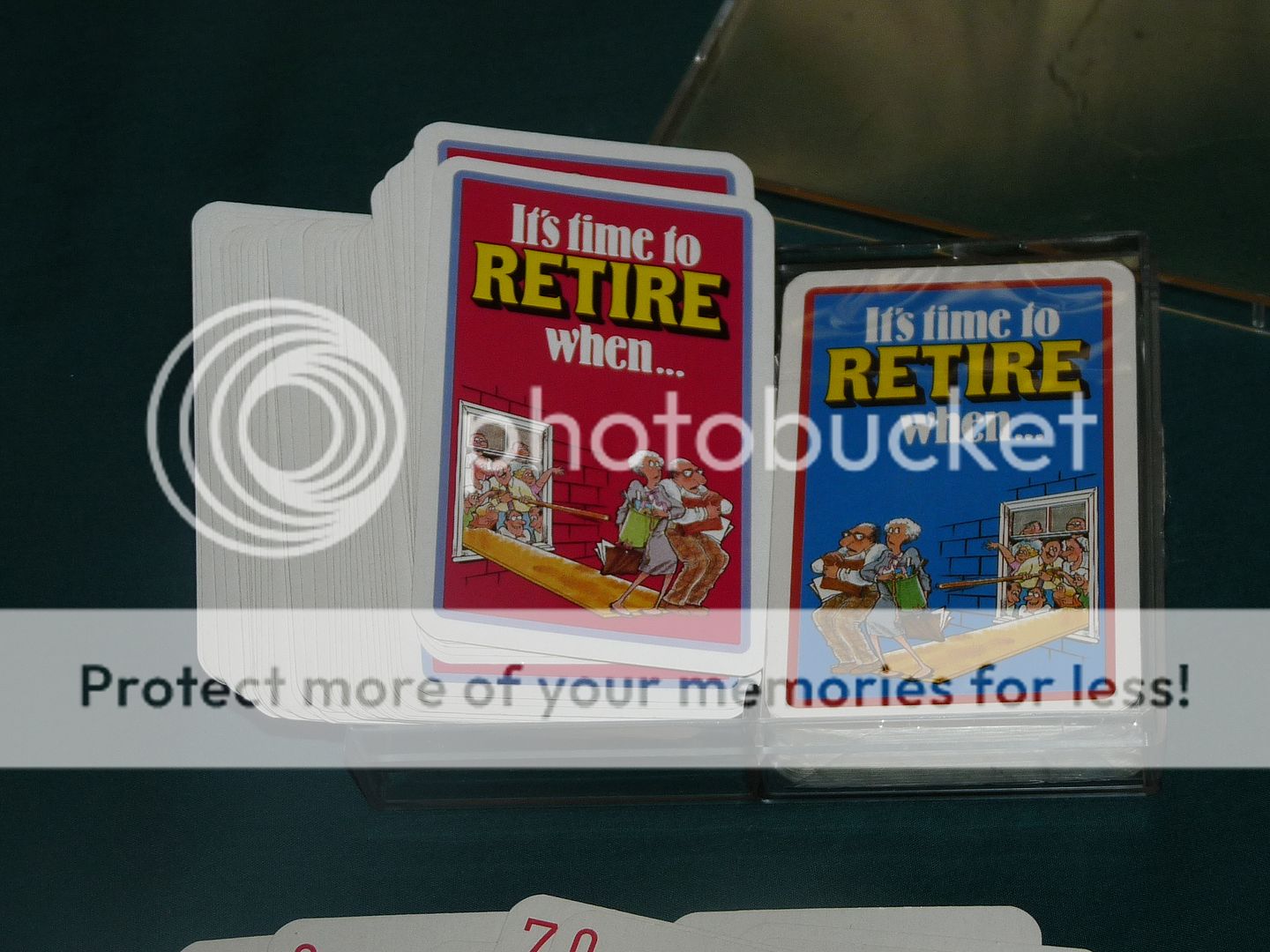 ITS TIME TO RETIRE WHEN Double Deck PLAYING CARDS Retirement 50th 