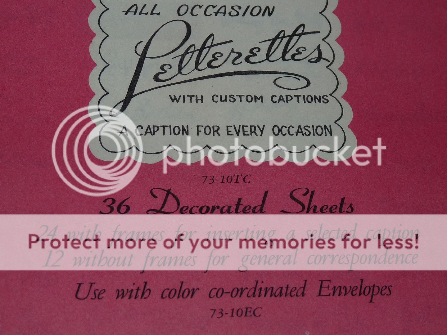 Vtg All Occasion Stationary LETTERETTES W/ Custom Caption Stickers 