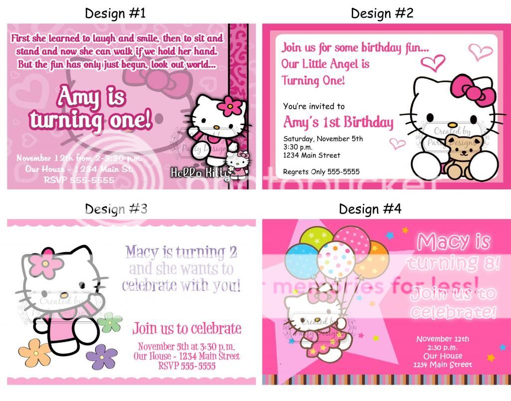 Hello Kitty Luau Birthday Party Ticket Invitations Supplies Favors