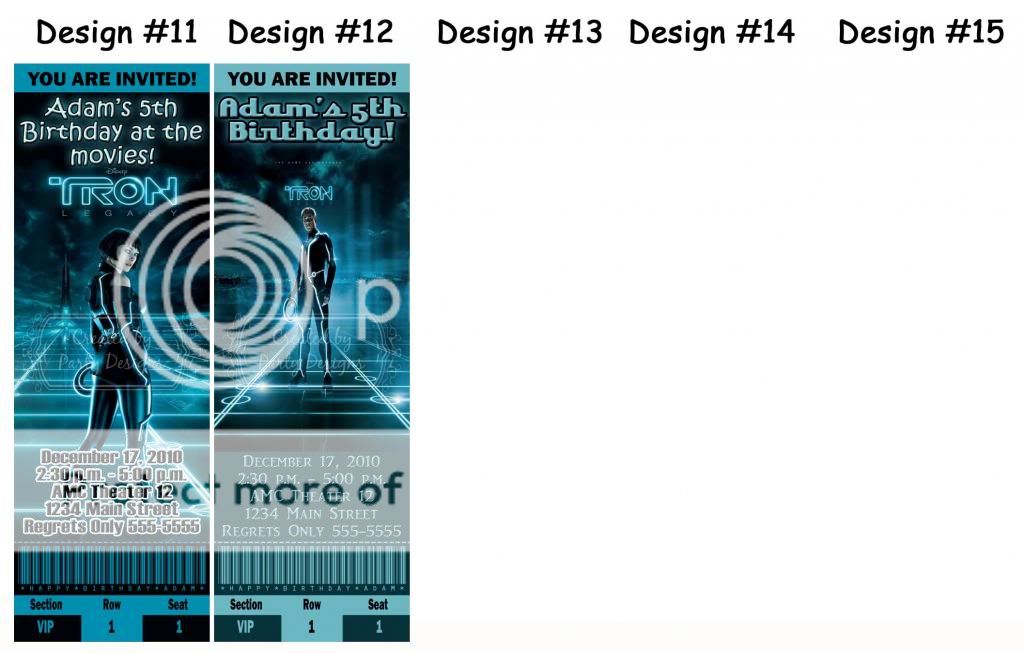 Tron Birthday Party Ticket Invitations Supplies Favors