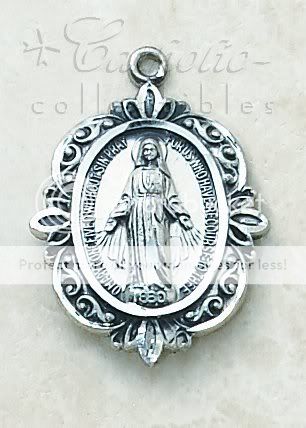 CREED Miraculous Medal LARGE Mary Catholic Sterling NEW  