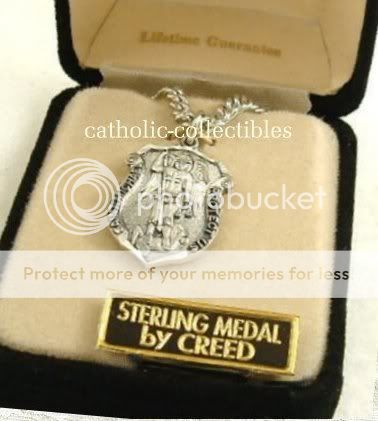 CREED St Michel LARGE Shield Medal Sterling Silver  