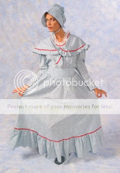 Pioneer Prairie Lady Halloween Costume Dress Shawl Adult Woman 18 081 
