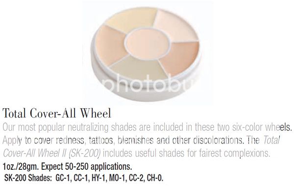 Ben Nye Total Cover All II Wheel Stage Makeup SK 200  