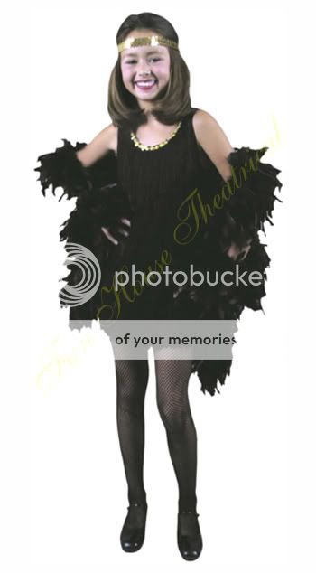 roaring 20s black fashion flapper x large child costume dress