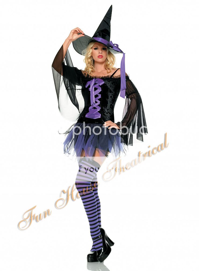 Sexy Midnight Witch Halloween Costume Dress Woman 83247