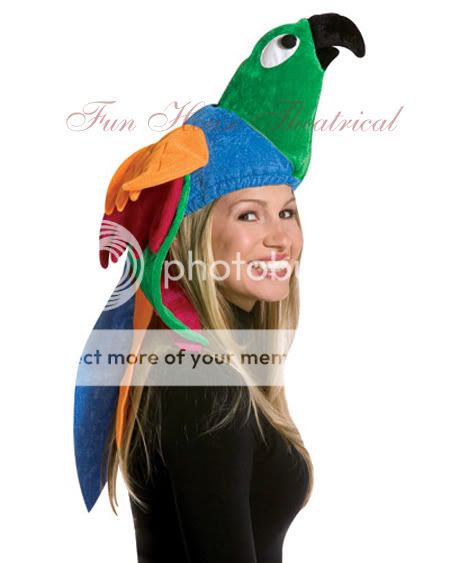 Parrot Hat Tropical Bird Animal Cap Halloween Party Costume Accessory
