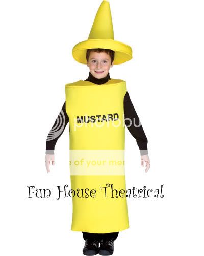 Mustard Bottle Halloween Costume Deluxe Mascot Foam Jumpsuit Child 9160