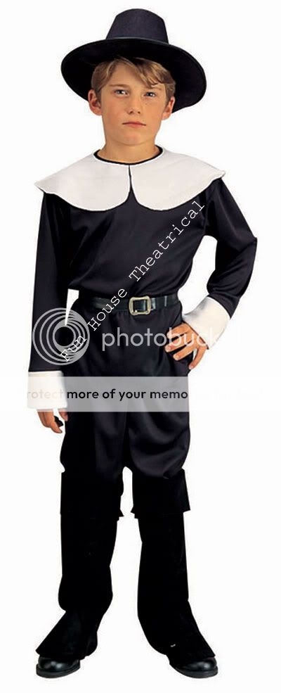 PILGRIM PURITAN BOY COLONIAL HALLOWEEN COSTUME Thanksgiving Outfit ...