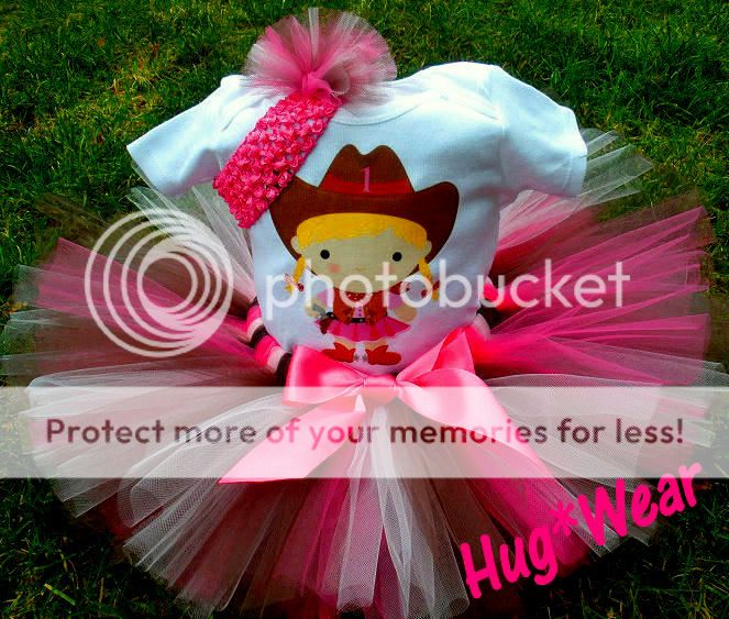 custom cow girl birthday tutu one two three four five or six