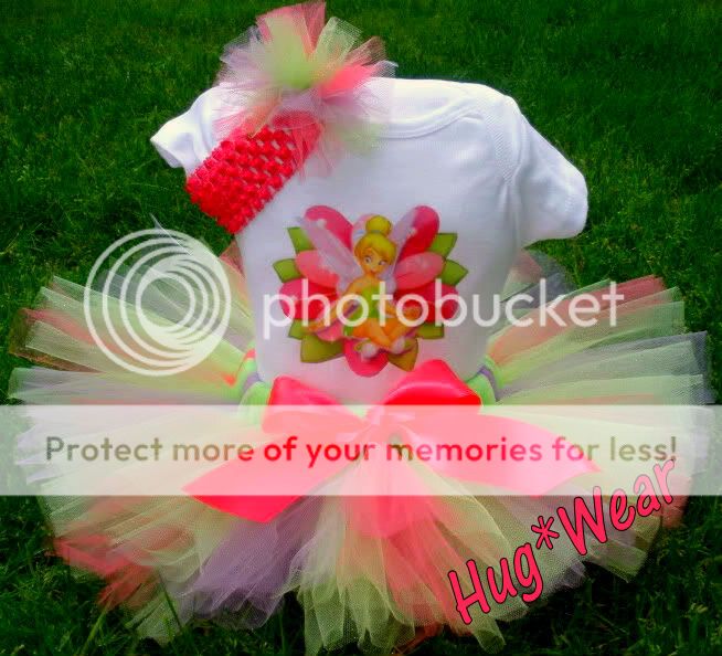 Custom Birthday Tinkerbell Tutu 6m 12m 18m 2t 3t 4t 5t 6/6x  