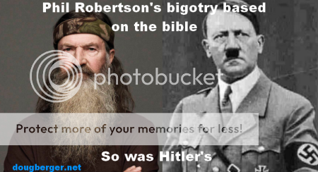 created image comparing Phil Robertson and Hitler