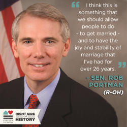 quote image of Rob Portman's quote on gay marriage