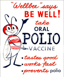 CDC Poster from the 1950s to vaccinate children against polio