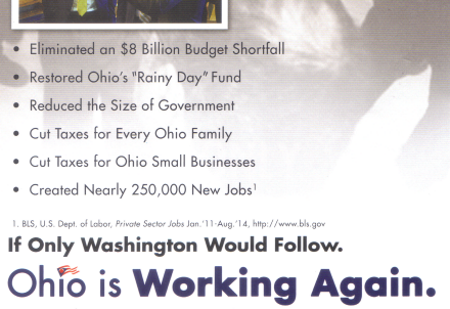 scan of Governor Kasich mailer 2014