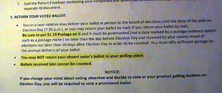 image of Ballot Return Instructions