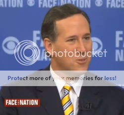 screencap of Rick Santorum on Face the Nation