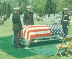 2nd funeral 1968 image of PFC Kelly's 2nd funeral 1968