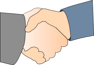 Clipart of a hand shake