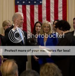 image of VP Biden taking the oath of office
