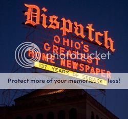 image of The Columbus Dispatch sign downtown