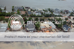 Aerial view of Hurricane Sandy damage along New Jersey coast