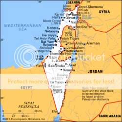 image of a map showing Israel