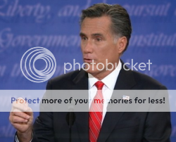 screencap of Mitt Romney lying during debate
