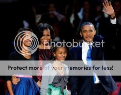 image of President Obama & Family @ Victory party 2012