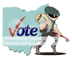 clip art showing burgler stealing Ohio's vote