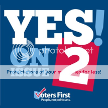 image of the banner reading Yes! on Issue 2 in Ohio